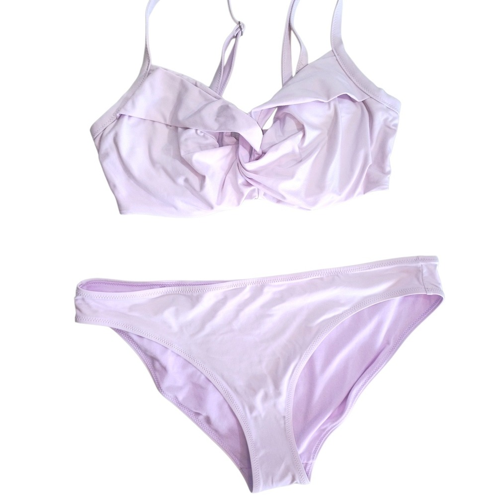 Athleta Lilac Twist-Front Bikini Set